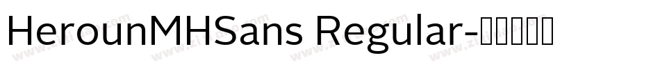 HerounMHSans Regular字体转换
